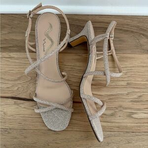 NINA Berkeley | Sparkling Beige Strappy Heels